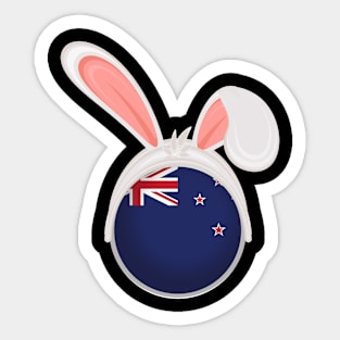 happy easter New Zealand bunny ears flag cute designs Sticker